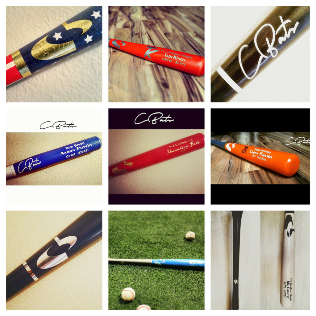 Pictures of Personalized Chameleon Baseball Bats
