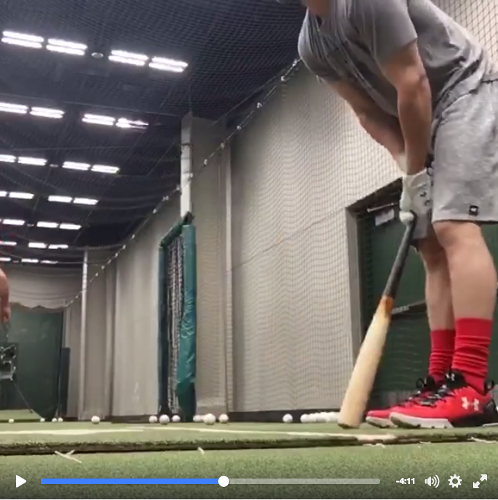 Bryce Harper Warm-up Bat Soft toss